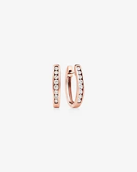 Huggie Earrings with 0.25 Carat TW of Diamonds 10kt Rose Gold