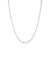 Collier à chaîne Figaro de 55 cm (22 po) et 3,75 mm de largeur en argent sterling