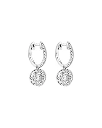 Boucles d’oreilles rondes Huggie de laboratoire Lume avec 1,00 carat TW de diamants cultivés en laboratoire en or blanc 10 carats