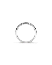 Men's Silver Ring with 0.25 Carat TW of Black Diamonds