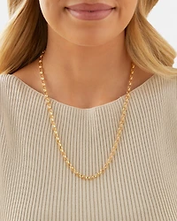 55cm (22") Solid Oval Belcher Chain 10kt Yellow Gold