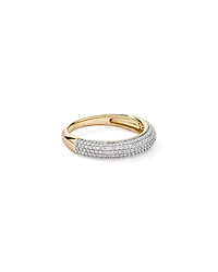 Pavé Dome Ring with Cubic Zirconia in 18kt Vermeil