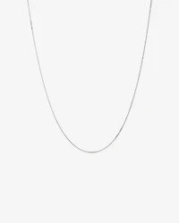 55cm (22") 1-1.5mm Width Fine Curb Chain Necklace in Sterling Silver