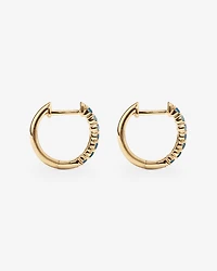 Créoles à topaze bleu de Londres en or jaune 10 carats