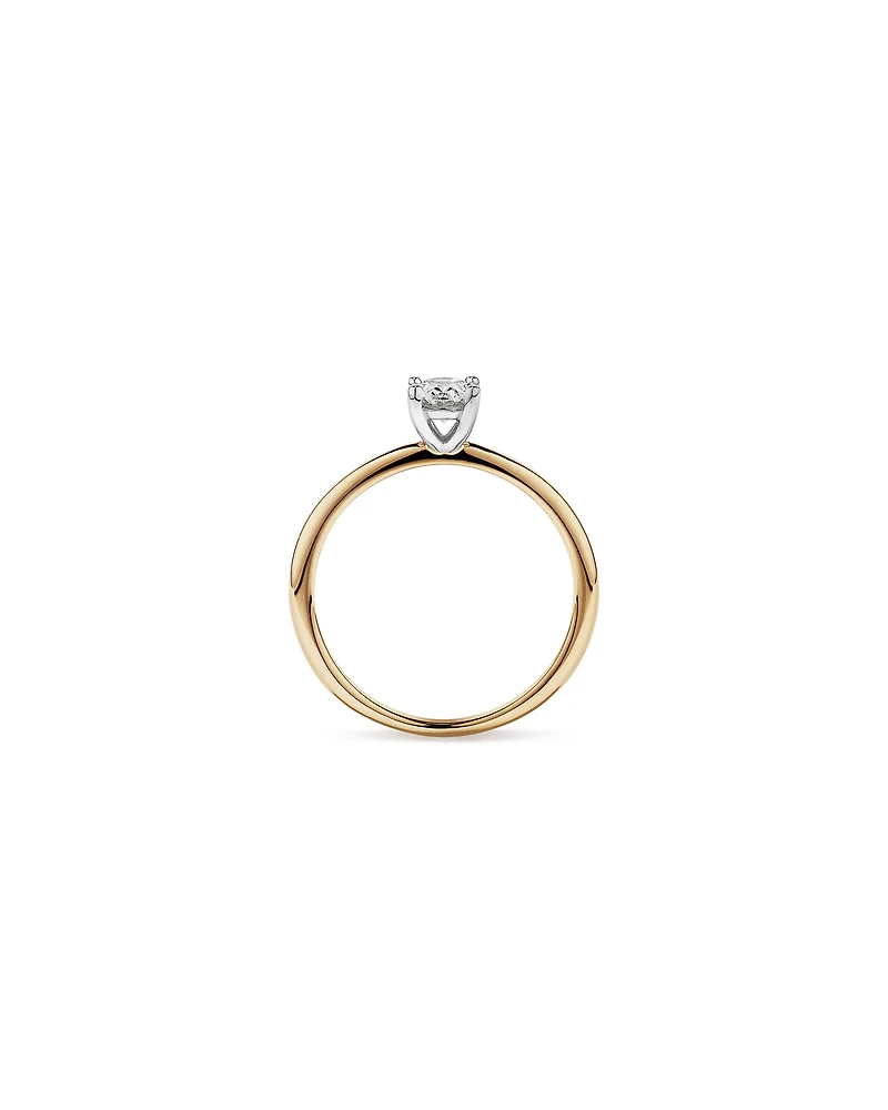 0.50 Carat TW Oval Canadian Diamond Solitaire in 18kt Yellow & White Gold