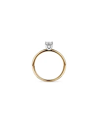 0.50 Carat TW Oval Canadian Diamond Solitaire in 18kt Yellow & White Gold