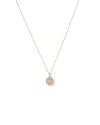 0.25 Carat TW Diamond Round Cluster Pendant with Halo in 10kt Yellow Gold