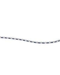 Sapphire & Diamond Dot Dash Tennis Bracelet with 0.62 Carat TW in 10kt White Gold