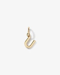 Letter U Initial Pendant in 10kt Yellow Gold