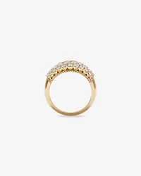 Bague à grappe diamantée Lab 2.00TW en or 10 carats