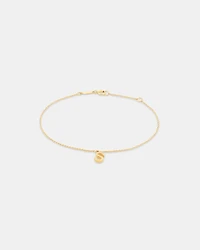 Collier à pendentif initiale en or jaune 10 K