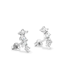 Boucles d'Oreilles Clous Liane en Zircon Cubique en Argent Sterling