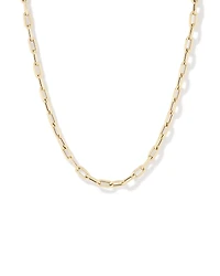 42.5cm Hollow Oval Paperclip Chain in 10kt Yellow Gold