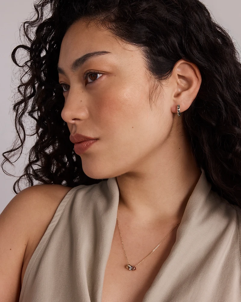 Signature Connect Huggie Earrings in Sterling Silver