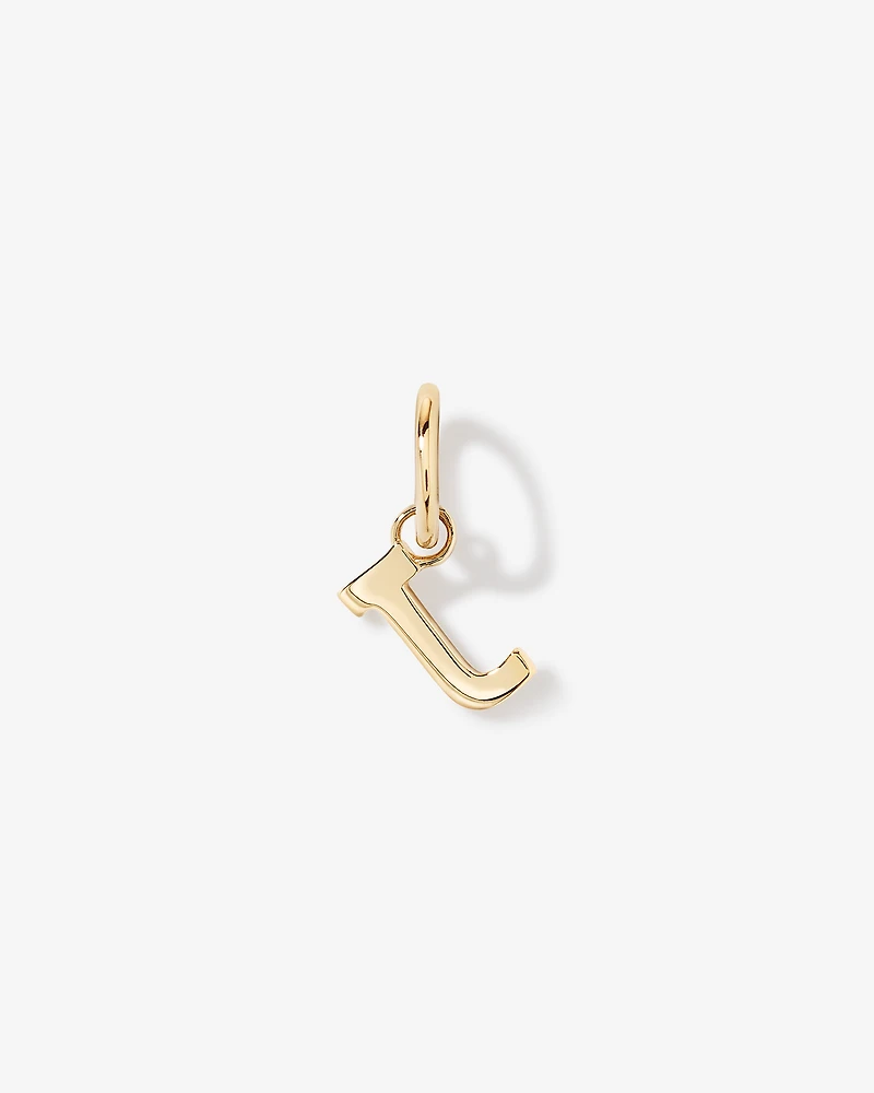 Letter J Initial Pendant in 10kt Yellow Gold