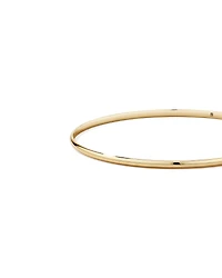 65mm (2.5") 2.3mm Width Solid Oval Bangle in 10kt Yellow Gold