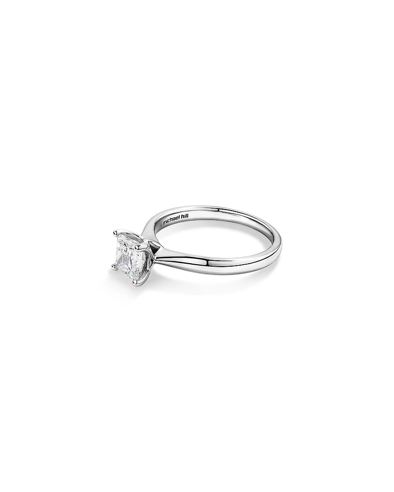 Certified Solitaire Engagement Ring with 1 Carat TW Diamond in 18kt White Gold