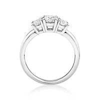 1.00 Carat TW Three Stone Round Brilliant Diamond Engagement Ring in 14kt Yellow and White Gold