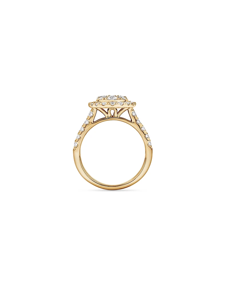 2.00TW Round Brilliant Laboratory-Grown Diamond Cluster Ring 10kt Yellow Gold