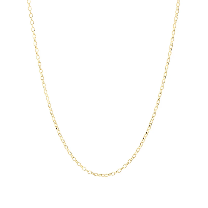 55cm (22") Oval Belcher Chain in 10kt Yellow Gold