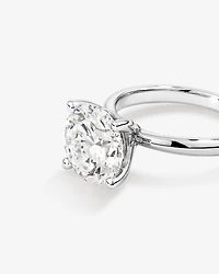 4.00 Carat TW Round Brilliant Laboratory-Grown Diamond Solitaire Engagement Ring in Platinum