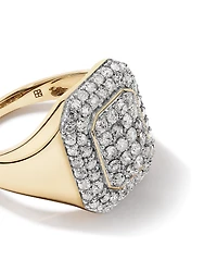 Carat TW of Cluster Diamonds in 10kt Yellow Gold