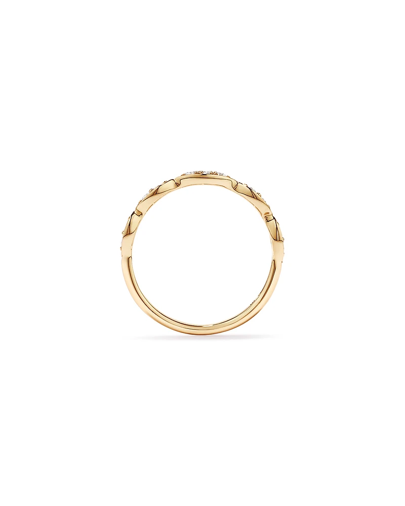 0.20TW Diamond Twist Wedding Band 14kt Yellow Gold