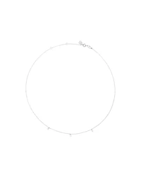 Cultured Freshwater Pearl Station Necklace in 10kt White Gold