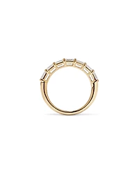 Bague de mariage en diamant taillée laboratoire 1,40 carat TW Est-Ouest cultivé or jaune 14 carats
