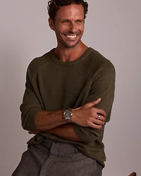 Montre chronographe solaire pour homme en acier inoxydable