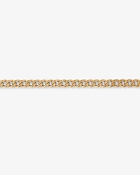 17cm (22") 6.8mm Width Semi Solid Diamond Cut Curb Bracelet in 10kt Yellow Gold