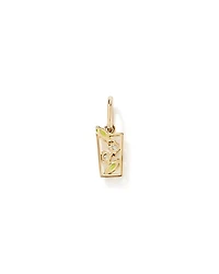 Pendentif cocktail Mojito vert améthyste et péridot en Vermeil or 18 carats