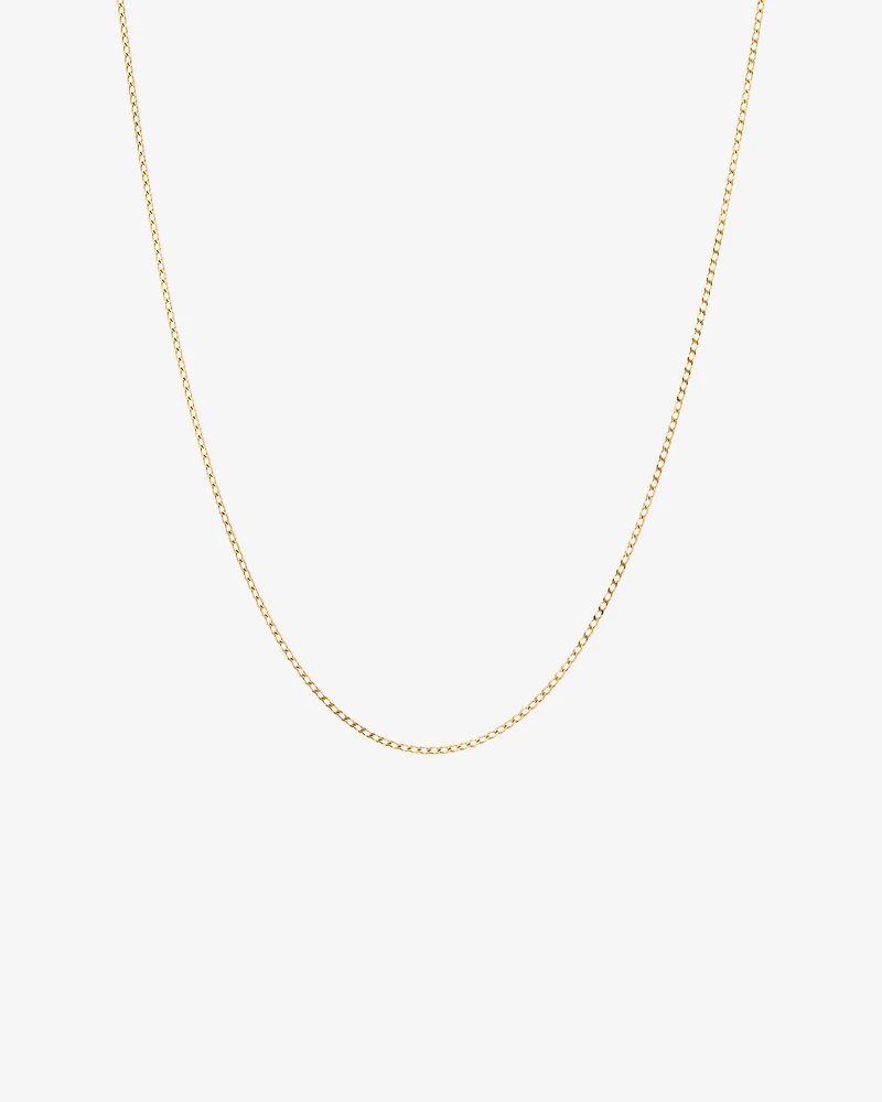 Chaîne à maillons gourmette de 50 cm en or jaune 10 K