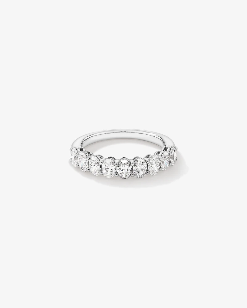 1.17 Carat TW Oval Laboratory-Grown Diamond Wedding Ring in 14kt White Gold
