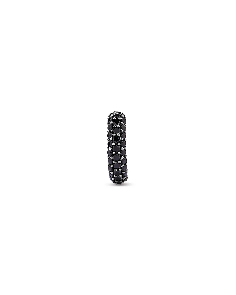 Boucle d’oreille Huggie Black Diamond TW 0,34 carat en argent sterling