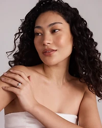 Bague de fiançailles en or blanc 14 carats, sertie d'un diamant rond brillant de 2,31 carats, taille brillant, cultivé en laboratoire