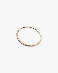 Bracelet jonc à bulles en or jaune 14 K avec rubis et diamants totalisant 1,03 ct