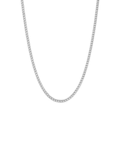 45cm (22") 6mm-6.5mm Width Curb Chain in 10kt White Gold