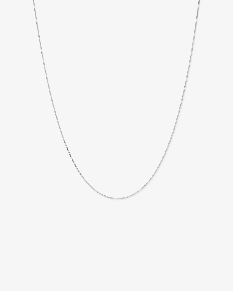 45cm (17") 1.05mm Width Solid Diamond Cut Curb Chain in 10kt Gold