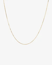 Chaîne à maille vénitienne de 45 cm à motif losange en or jaune 14 K, largeur de 1 mm