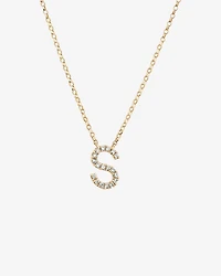 S' Initial Necklace with 0.10 Carat TW of Diamonds in 10kt Yellow Gold