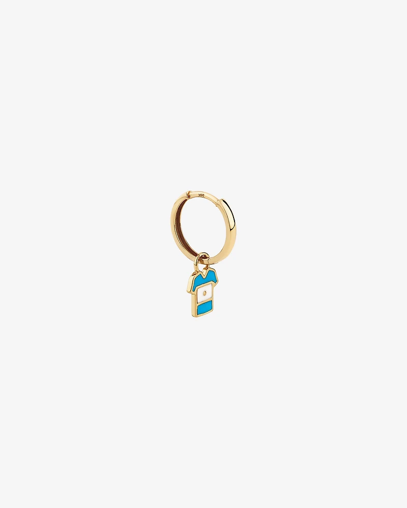 Argentina Jersey Earring Charm in 18Kt Vermeil