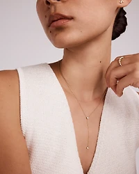 Collier Lariat rond TW en or jaune 10 carats en or jaune 10 carats