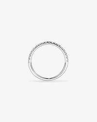 Alliance en or blanc 14 carats sertie d'un diamant rond brillant de synthèse 0,34 carat