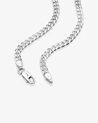 Chaîne à maillons gourmette en argent sterling de 50 cm, largeur 4 mm à 4,5 mm