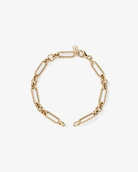 Bracelet ouvert trombone torsadé de 18,5 cm (7,2 po) en or jaune 10 ct