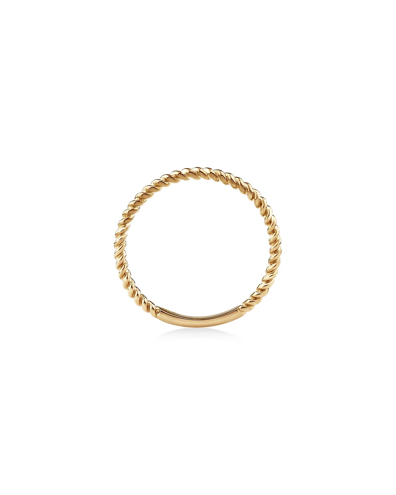 Bague torsadée en or jaune 10 K
