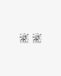 Carat TW Laboratory-Grown Diamond Solitaire Stud Earrings in 14kt White Gold