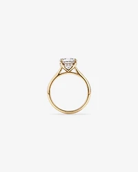 Bague solitaire en or jaune 14 carats sertie d'un diamant rond brillant de 2,32 carats, cultivé laboratoire