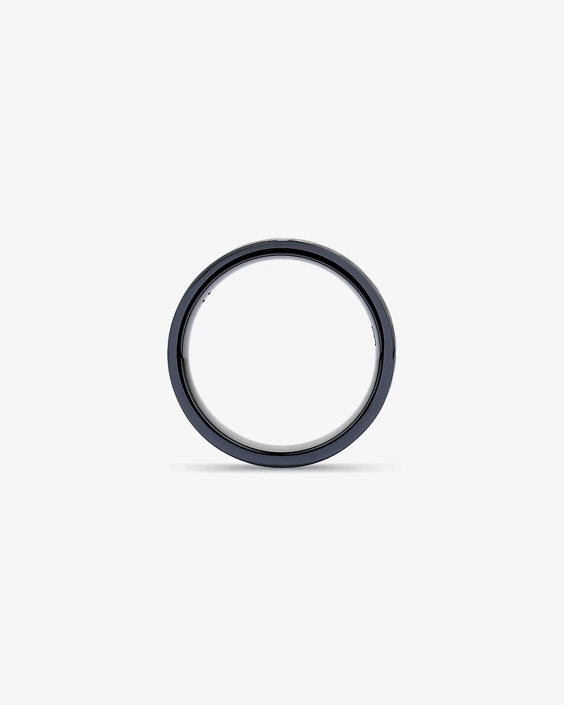 Alliances à motifs de 7 mm en titane noir